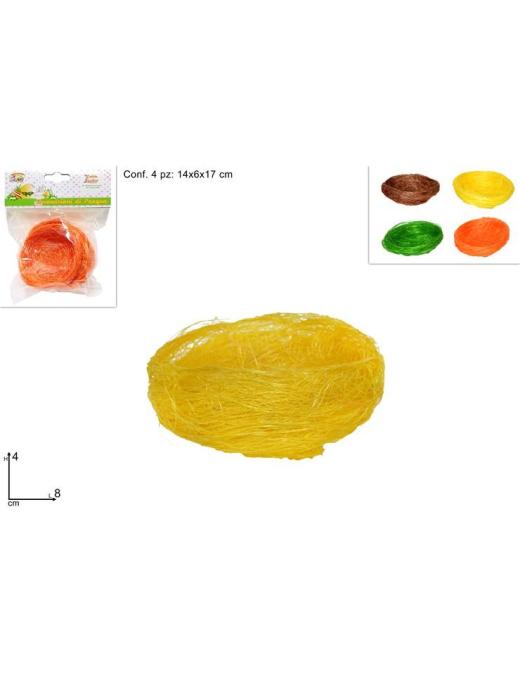 STRAW NEST 8 CM ASSORTED