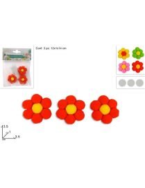 PLUSH DAISY WITH STICKER 3 PIECES