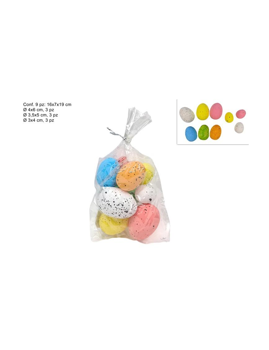COLORED EGGS IN BAG 9pcs