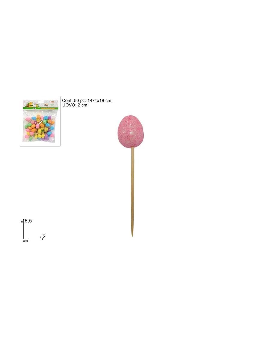 PIN 6.5cm W/EGGS 50pcs