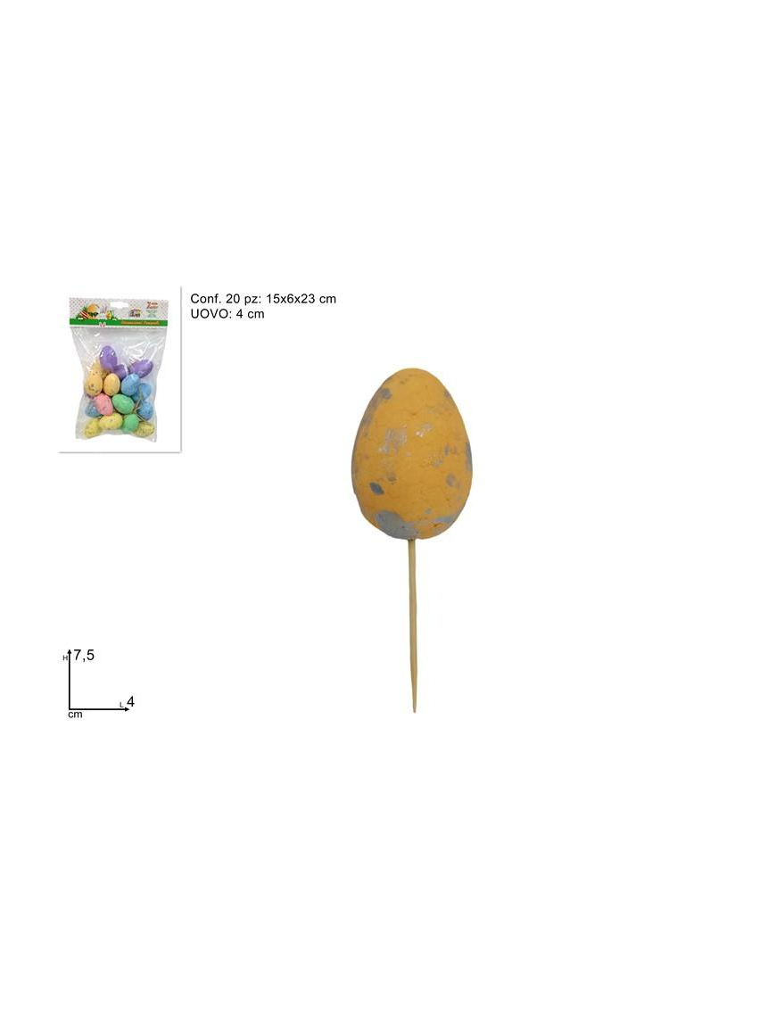 PIN 7.5cm W/EGGS 20pcs