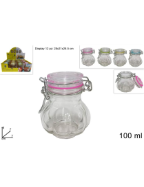 L. GLASS ROUND HERMETIC JAR
