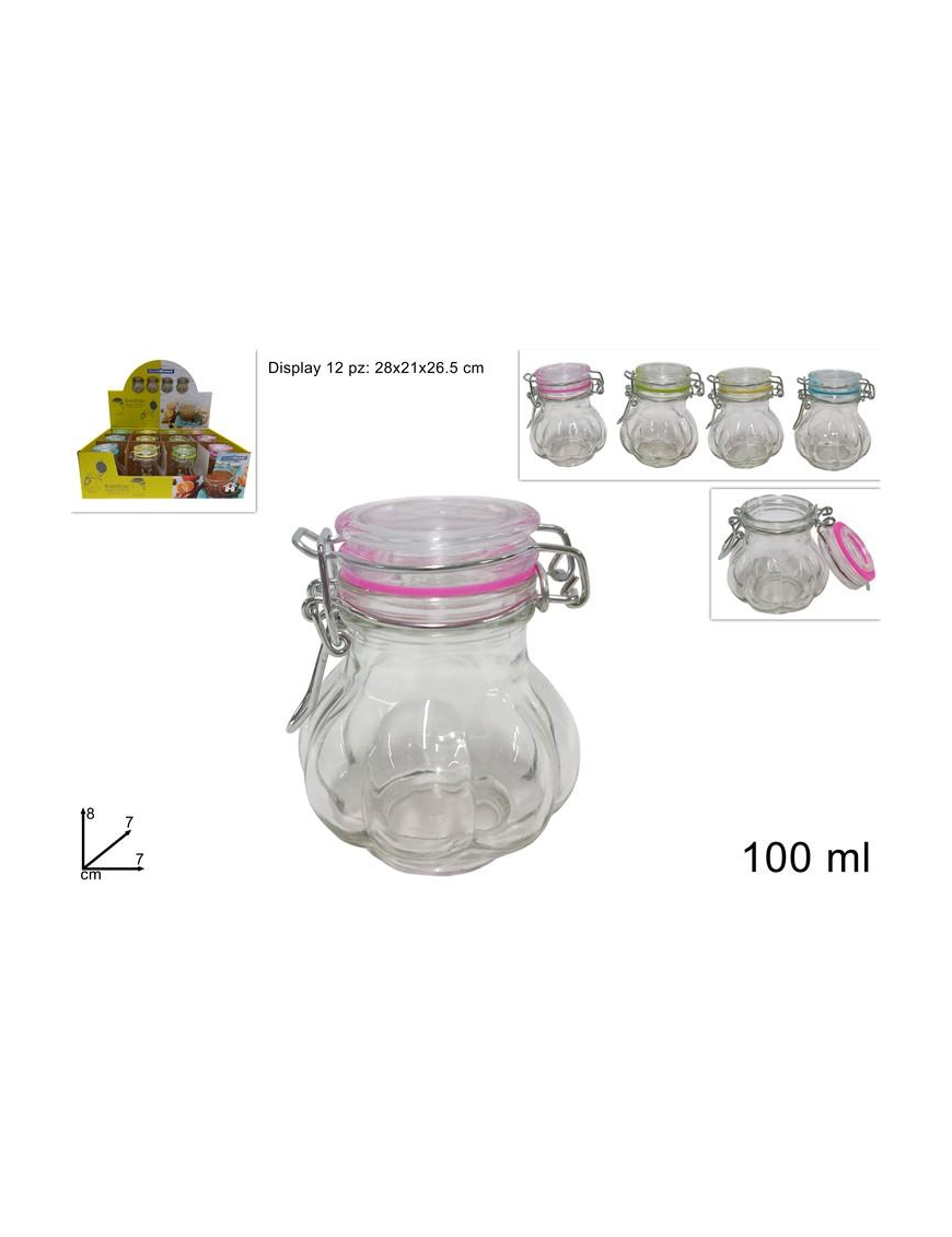L. GLASS ROUND HERMETIC JAR