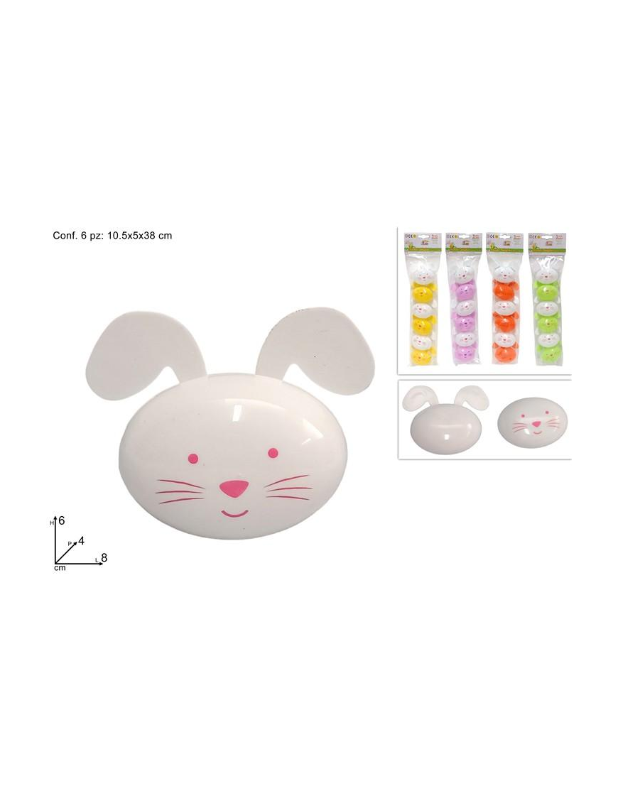RABBIT FACE BOX 6cm 6 pieces