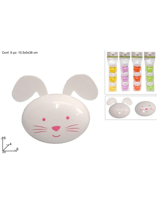 RABBIT FACE BOX 6cm 6 pieces