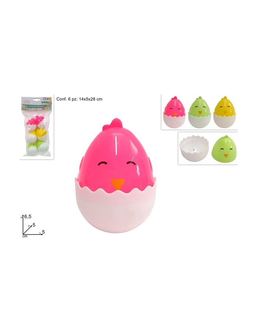 CHICK EGG BOX 6.5cm 6 pieces