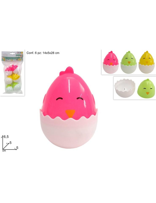 CHICK EGG BOX 6.5cm 6 pieces
