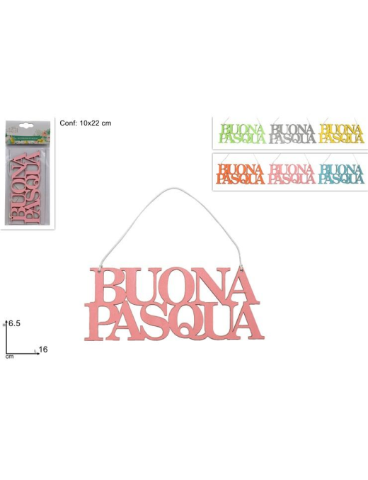 WOODEN WRITING HAPPY EASTER 16 centimetres