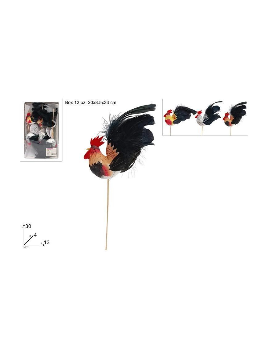 BLACK HEN PIN 30cm