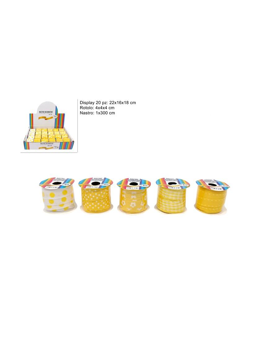 FABRIC RIBBON 1x3m ASS. GI005696