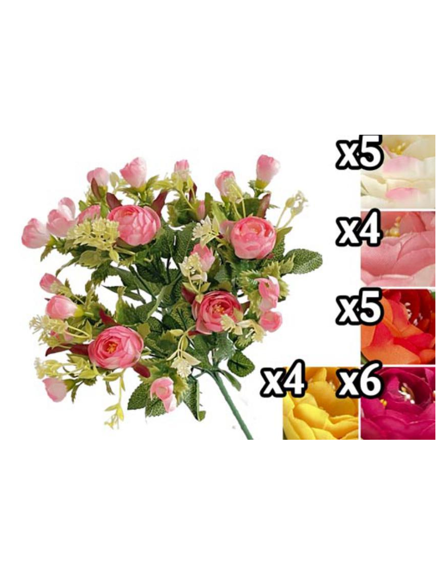 BOUQUET OF FLOWERS AND BUDS 33 CENTIMETERS