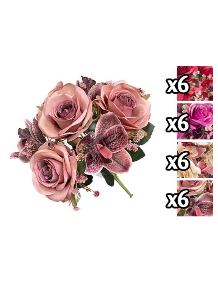BOUQUET OF ROSES+ORCHIDS 30 CENTIMETERS