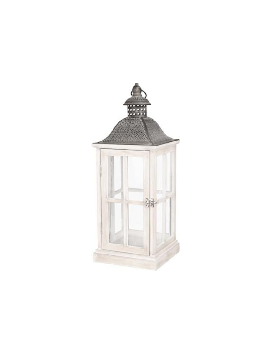 MATERA LANTERN 14x14x36 CENTIMETERS WHITE