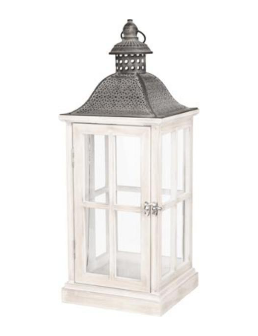 MATERA LANTERN 14x14x36 CENTIMETERS WHITE