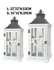 LANTERNA HEART WHITE 2 PEZZI