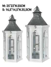 LANTERNA CHARLOTTE WHITE 2 PEZZI