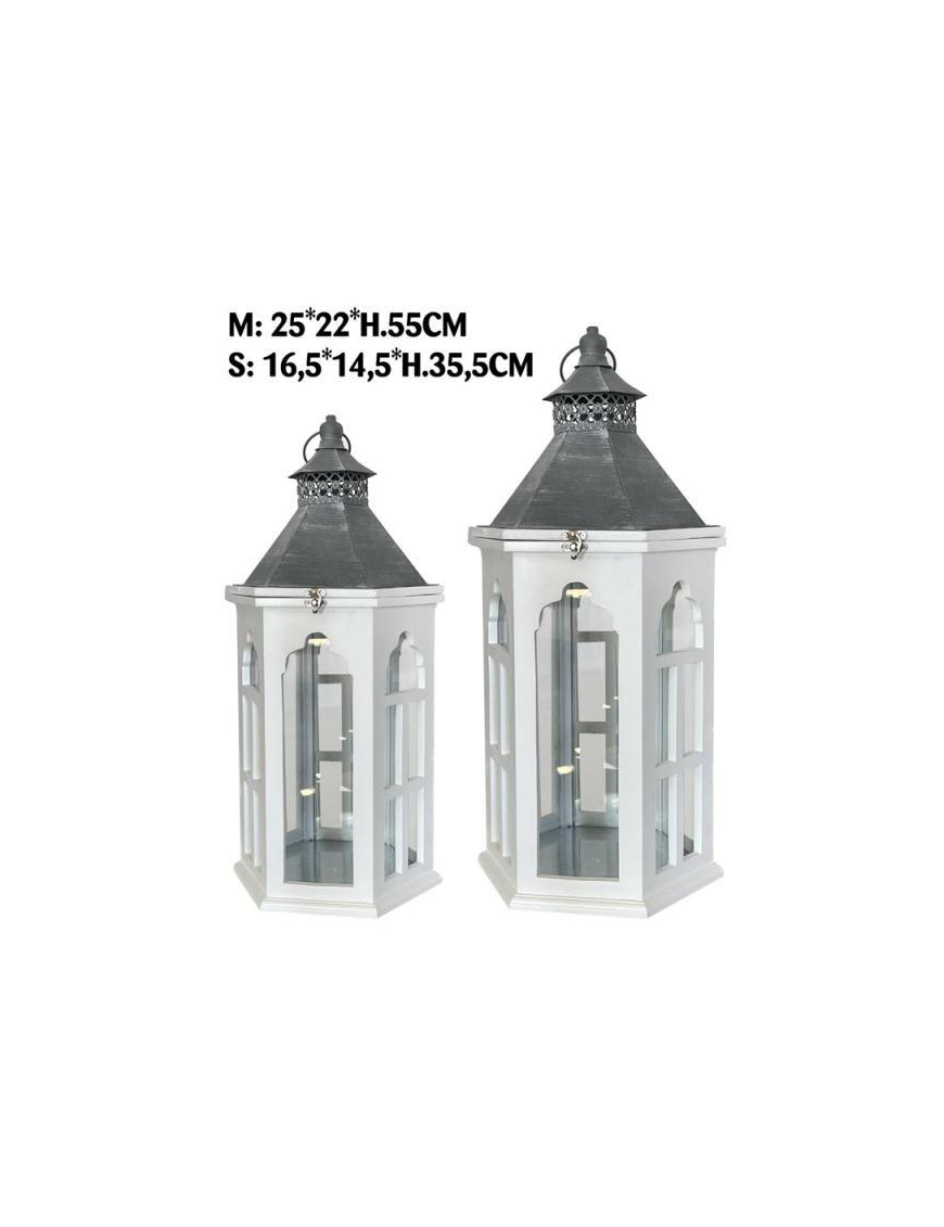 CHARLOTTE WHITE LANTERN 2 PIECES