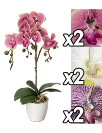 PIANTA  ARTIFICIALE ORCHIDEA REAL 54cm