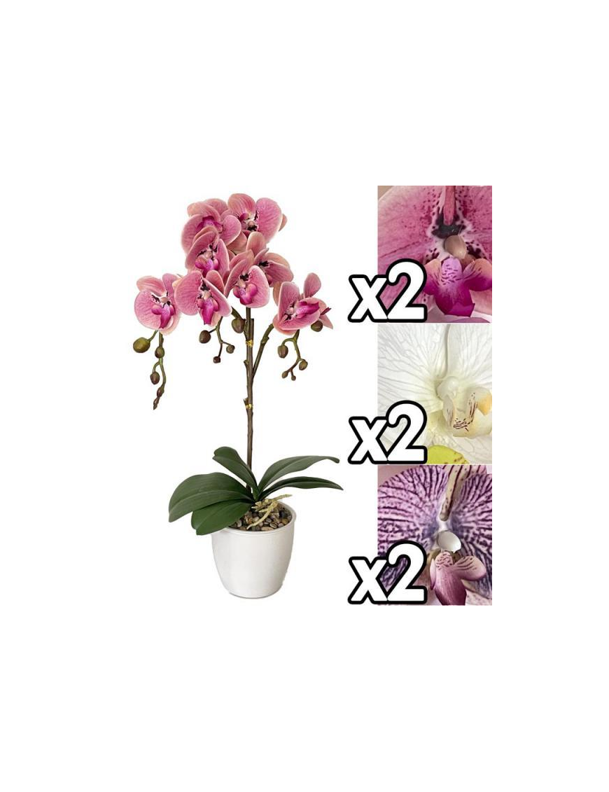 PIANTA  ARTIFICIALE ORCHIDEA REAL 54cm