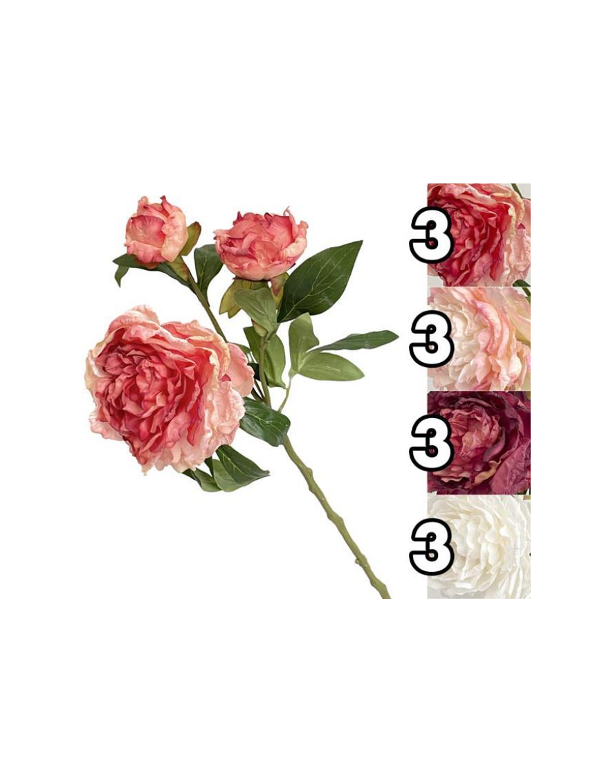 STELO ARTIFICIALE PEONIE 64cm COLORI ASSORTITI