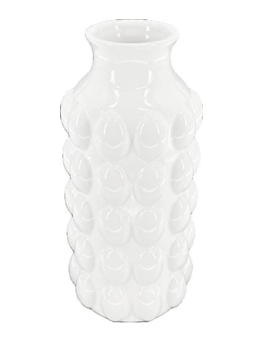 LINEA PERLA BIANCA VASO CERAMICA 18cm