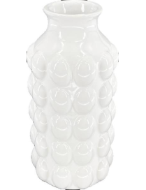 LINEA PERLA BIANCA VASO CERAMICA 30cm