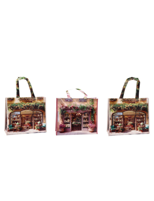 BORSA SPESA POLIPROPILENE 43x15x37cm COLORI E FANTASIE ASSORTITI