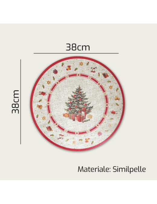 38cm FAUX LEATHER PLACEMAT