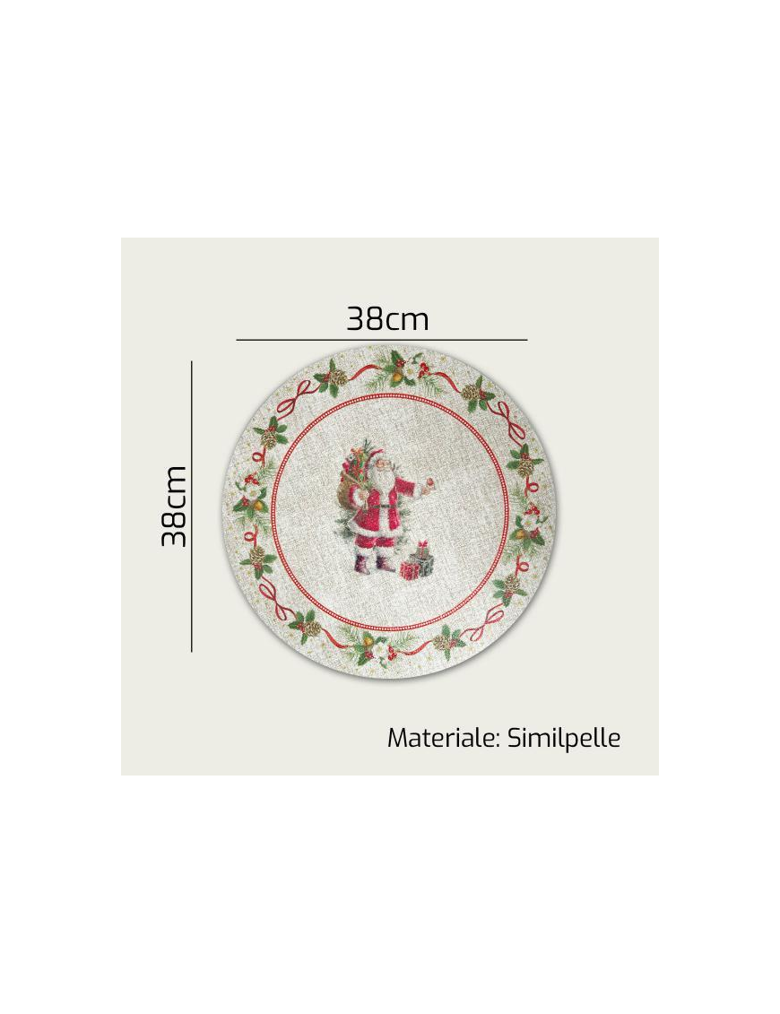 38cm FAUX LEATHER PLACEMAT