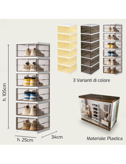 SCARPIERA PIEGHEVOLE 6 POSTI 26x35x105