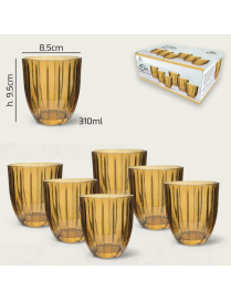 L.VETRO SILIS BICCHIERI ACQUA 6pz AMBRA