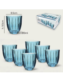 L.VETRO SILIS BICCHIERI ACQUA 6pz BLU
