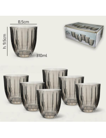 L.VETRO SILIS BICCHIERI ACQUA 6pz FUMO