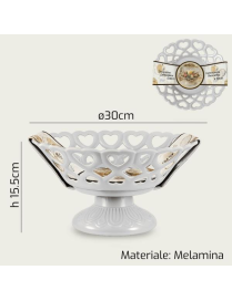CENTROTAVOLA MELAMINA 30cm BIANCO