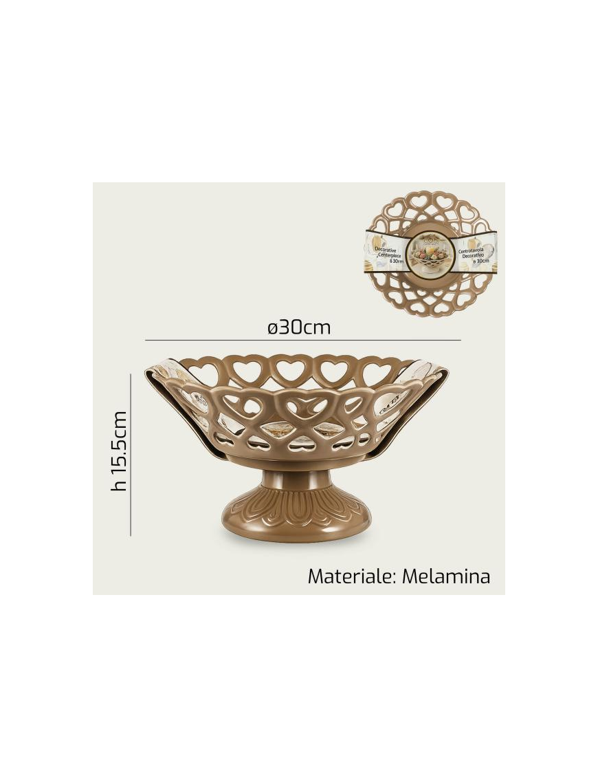 CENTROTAVOLA MELAMINA 30cm SABBIA
