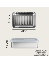 CONTENITORE ACCIAIO 20x13,5x4,5 C/COP