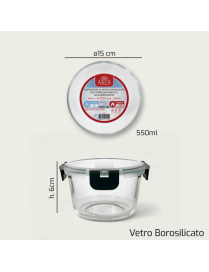 L.VETRO CONTENITORE   TONDO 15x6cm 1195