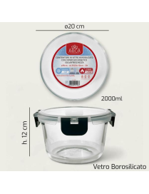 L.VETRO CONTENITORE   TONDO 19x12cm