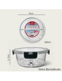 L.VETRO CONTENITORE   TONDO 17x7cm