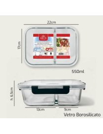 L.VETRO CONTENITORE   RETT 22x16x6cm
