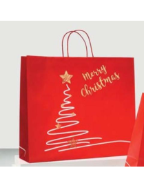 SHOPPER XMAS TREE 22+10x27+6 CENTIMETERS 100 GRAMS