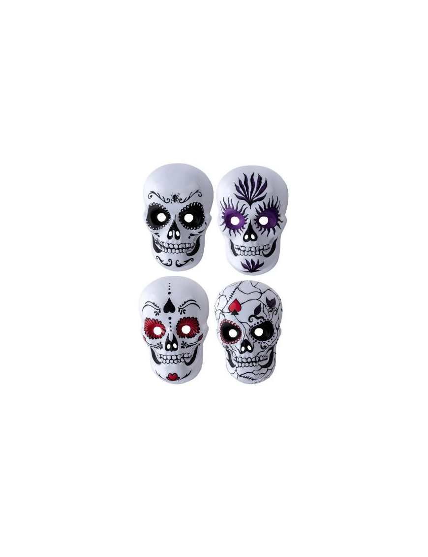 MASCHERA TESCHIO PLASTICA CON DECORAZIONE