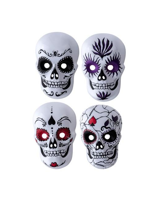 MASCHERA TESCHIO PLASTICA CON DECORAZIONE