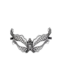 BLACK METAL MASK WITH RHINESTONE