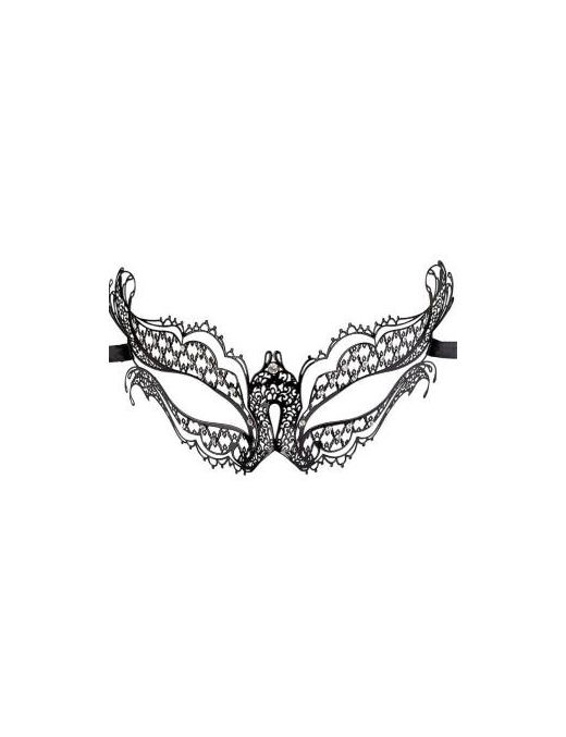 BLACK METAL MASK WITH RHINESTONE