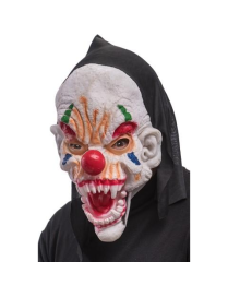 MASCHERA CLOWN GOMMA CON CAPPUCCIO