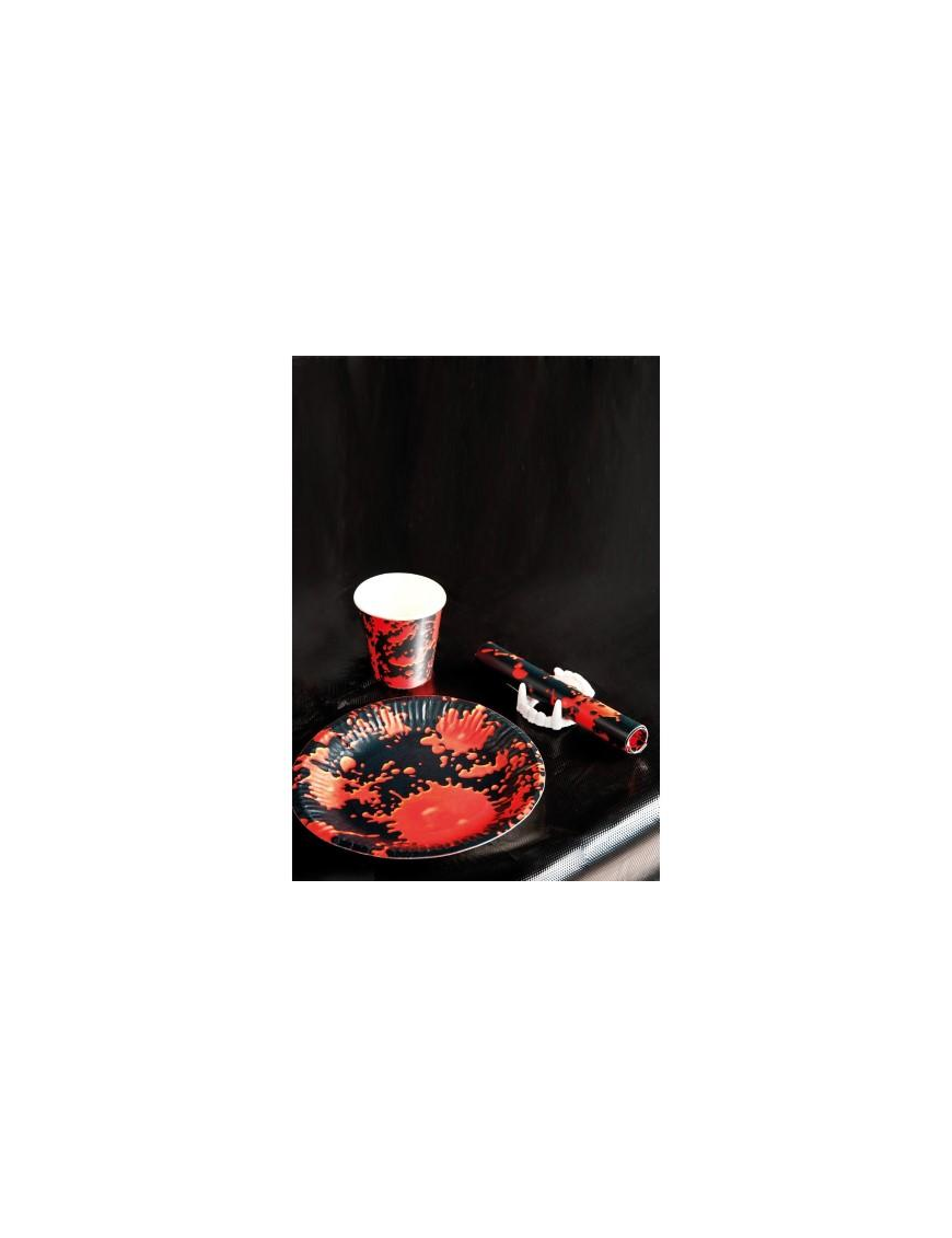 DISPOSABLE TABLE SET WITH BLOOD FOR 6 PEOPLE