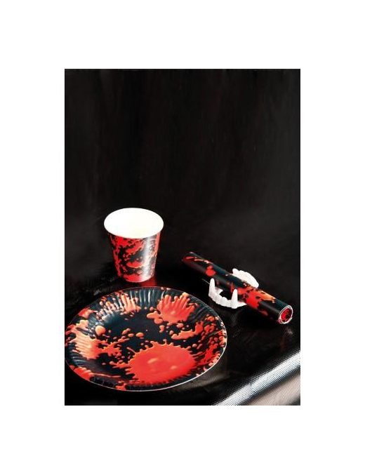 DISPOSABLE TABLE SET WITH BLOOD FOR 6 PEOPLE