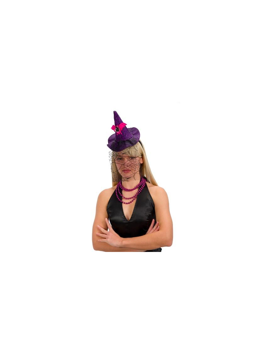 CERCHIETTO CON CAPPELLO STREGA VIOLA