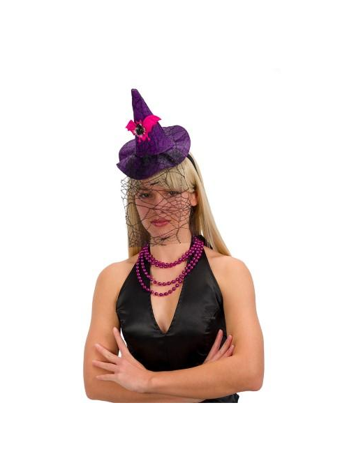 CERCHIETTO CON CAPPELLO STREGA VIOLA